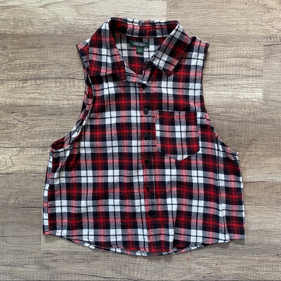 NWOT β Target Red Plaid Crop Top Tank π